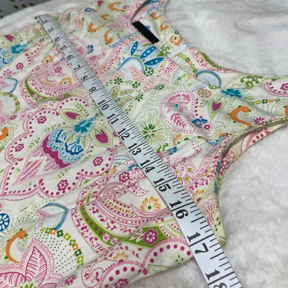 Briggs New York Paisley Sleeveless Dress Size 12 Colorful Summer Cottage Beach - Picture 4 of 7